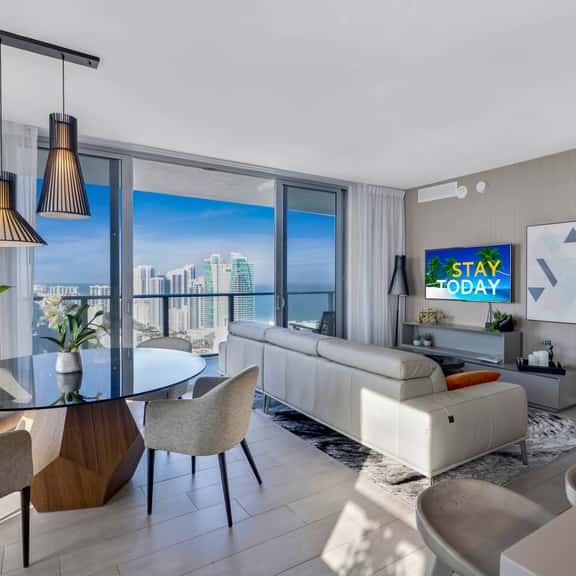 Welcome to Hyde Beach House, your newly updated retreat in Hollywood! Enjoy stunning views, modern interiors, and resort amenities including pools, gym, and beach service for a perfect Florida getaway.